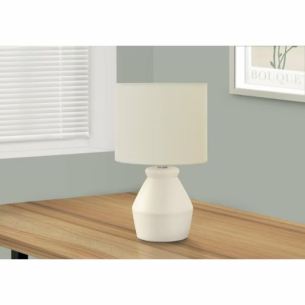 Lighting, 17 in.H, Table Lamp, Cream Ceramic, Ivory / Cream Shade, Modern, Monarch Specialties, Mfr#: I 9740