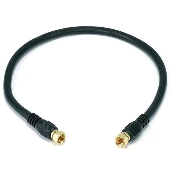 Rg6 Coaxcable W F Type 1.5 ft., Black, Monoprice, Mfr#: 5359