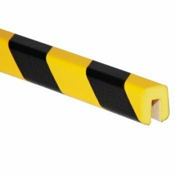 Protective Foam Guard Black/Yellow 39.375" L x 1" W x 1.25" H, American Permalight, Mfr#: PLS1561-YB