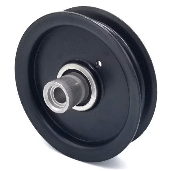 Hustler 604219 Flat Idler Pulley - 4'' Flat Dia. - 1/2'' Bore - Steel, Terre Products, Mfr#: 31406075F