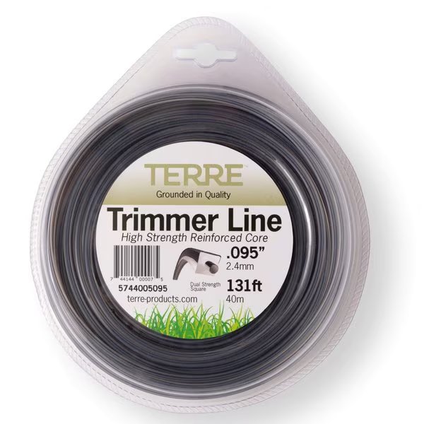 Commercial Grade Dual Strength Square .095 Trimmer Line 1/2 lb.  Trimmer String Line Length 131 ft., T Terre, Mfr#: 5744005095