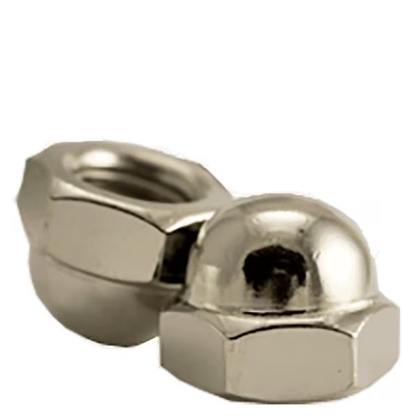Low Crown Acorn Nut, 3/8"-16, Steel, Nickel Plated, 0.432 in H, 125 PK, Newport Fasteners, Mfr#: 879370-PR-125