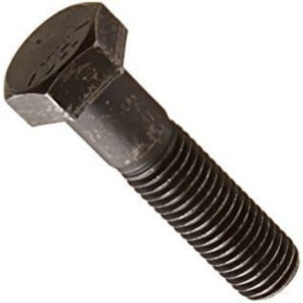 Grade 5, 3/8"-24 Hex Head Cap Screw, Plain Steel, 10 in L, Newport Fasteners, Mfr#: 170228-1