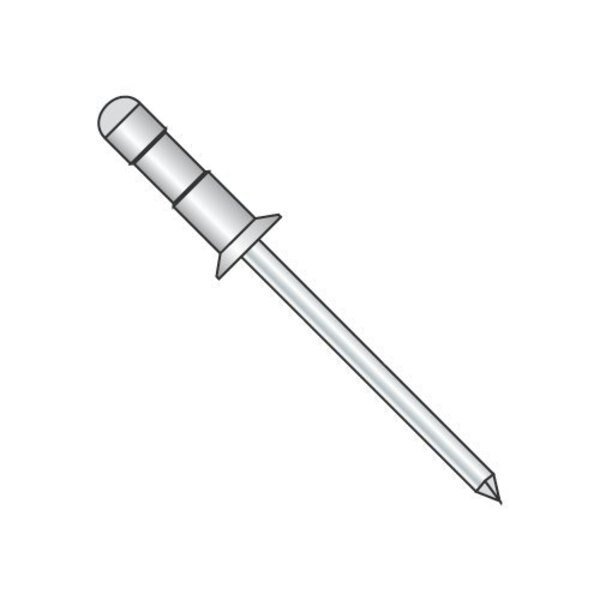 Multi-Grip Rivets, Countersunk Head, 1/8" Dia., Aluminum Body, 10000 PK, Newport Fasteners, Mfr#: 294769