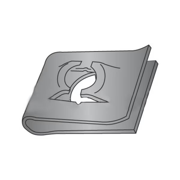 Spring Nut, #6, U Shape, Steel, Not Graded, Black Phosphate Finish, Newport Fasteners, Mfr#: 610199