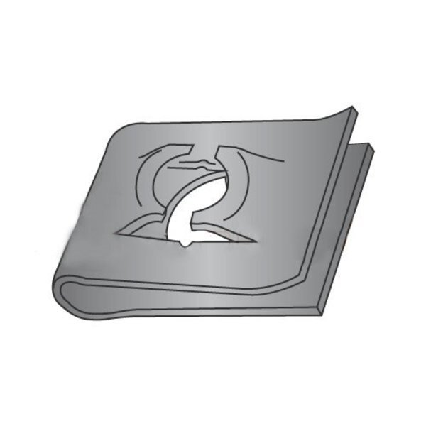 Spring Nut, #10-24, U Shape, Steel, Not Graded, Black Phosphate Finish, Newport Fasteners, Mfr#: 177321