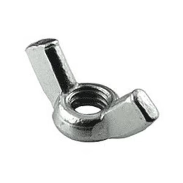 Wing Nut, #8-32, Steel, Zinc Plated, 0.47 in Ht, 0.91 in Max Wing Span, 100 PK, Newport Fasteners, Mfr#: 341636-PR-100