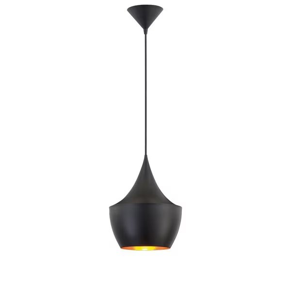 Piquito Transitional Incandescent Pendant, 1-Light, Black W/Brass/Black, Eurofase, Mfr#: 20438-012