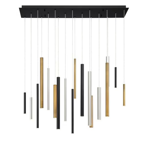 Santana Contemporary LED Chandelier, 18-Light, 900 Lumens, Multi Color/Multi Color, Eurofase, Mfr#: 31446-043