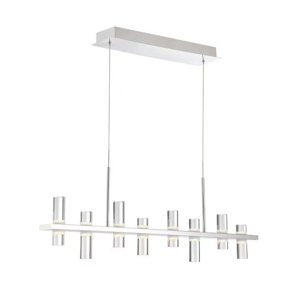Netto Contemporary LED Chandelier, 9-Light, 2700 Lumens, Clear/Chrome, Eurofase, Mfr#: 33723-013