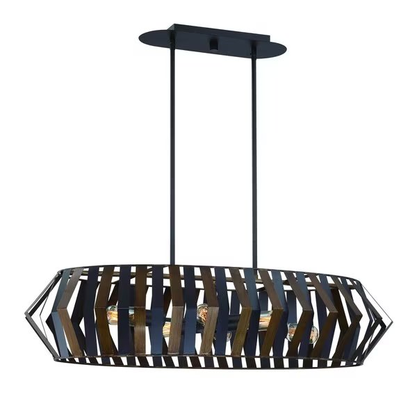 Bevelo 6 Light Oval Chandelier, Eurofase, Mfr#: 38269-011