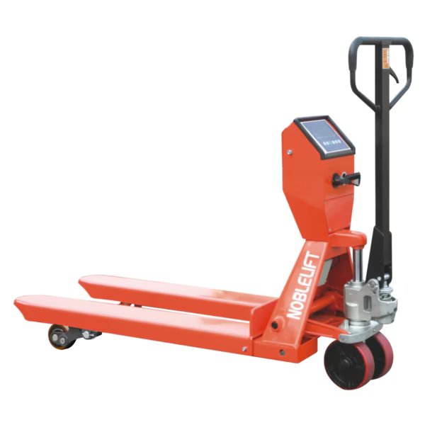 PREMIUM PALLET JACK WITH SCALE - FORK SIZE: 27"x48" – CAP: 4400 LBS, Noblelift, Mfr#: SAC44-2748