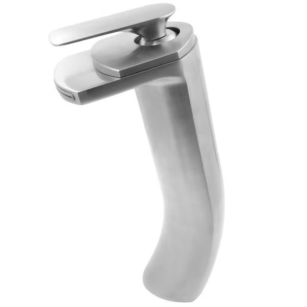 Novatto CASCADE Single Lever Waterfall Vessel Faucet, PVD Brushed Nickel, Novatto, Mfr#: GF-057BN