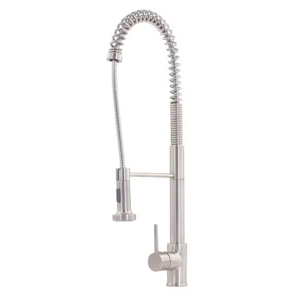 Commercial Style Pullout Kitchen Faucet, Brushed Nickel Finish, Novatto, Mfr#: NKF-H07BN