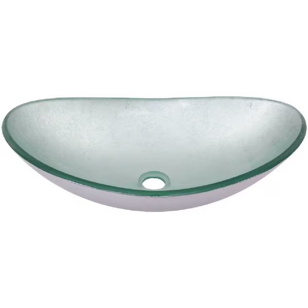 ARGENTO Oval Glass Vessel Bathroom Sink, Novatto, Mfr#: TIG-7032-8031