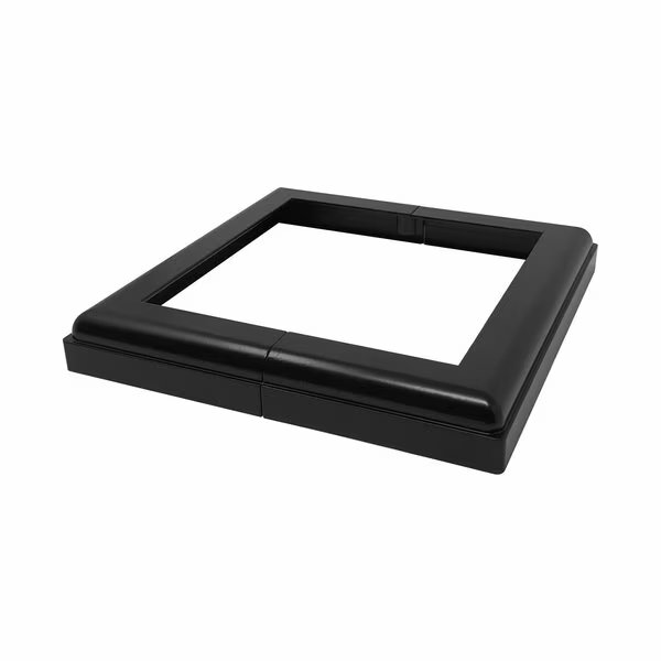 BLACK ALUMINUM 6in x 6in POST BASE COVER, Nuvo Iron, Mfr#: ADPBS6