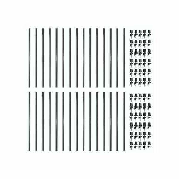 CONTRACTOR VALUE PACK - 26 in LONG x 3/4 in DIAMETER BLACK GALVANIZED STEEL ROUND BALUSTERS, Nuvo Iron, Mfr#: CR26