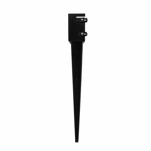 BLACK MULTI-PURPOSE 4in x 4in YARD & LAWN SPIKE FOR IN-GROUND POST SUPPORT, Nuvo Iron, Mfr#: NYS30B