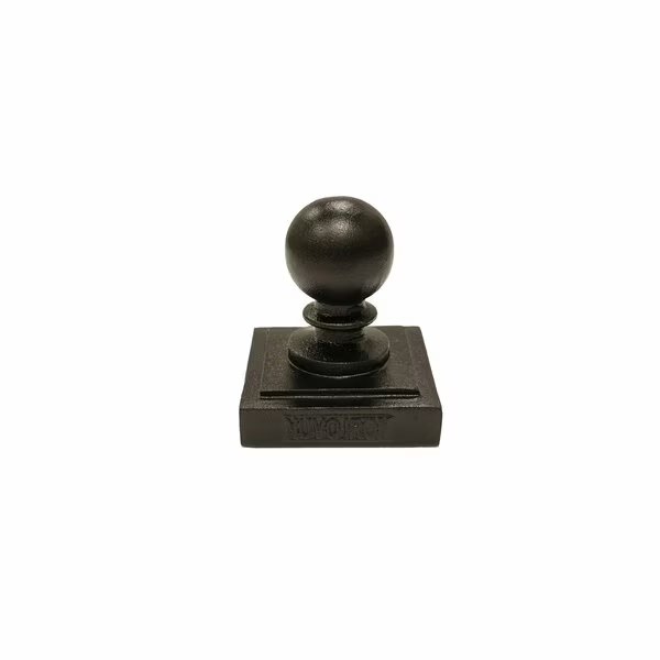 3 1/2in x 3 1/2in Ball Post Cap. No Discounts, Aluminum, 12PK, Nuvo Iron, Mfr#: PCB03MP12