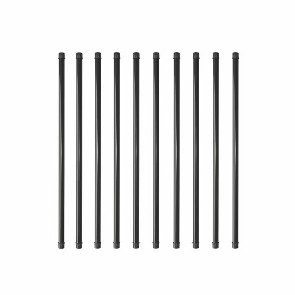 26 in LONG x 3/4 in DIAMETER BLACK ROUND TUBING GALVANIZED STEEL BALUSTERS, 10PK, Nuvo Iron, Mfr#: RDPS26