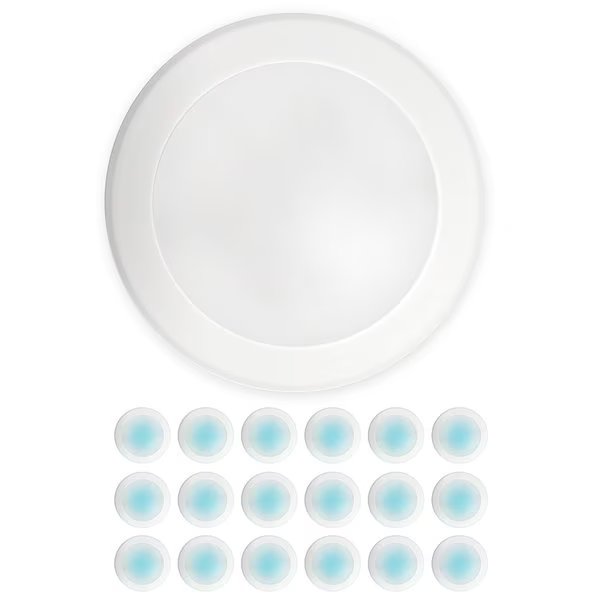 5/6" LED Flush Mount Ceiling Light, Dimmable Retrofit Disk Recessed Lighting Fixture, 5000K, 24 Pack, Nuwatt, Mfr#: NW-R-DSK-6-15W-50K-24P