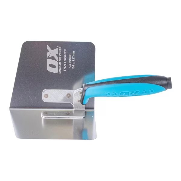 Pro Drywall Internal Corner Trowel 4" x 5" (102 x 127mm), Ox Tools, Mfr#: OX-P013001