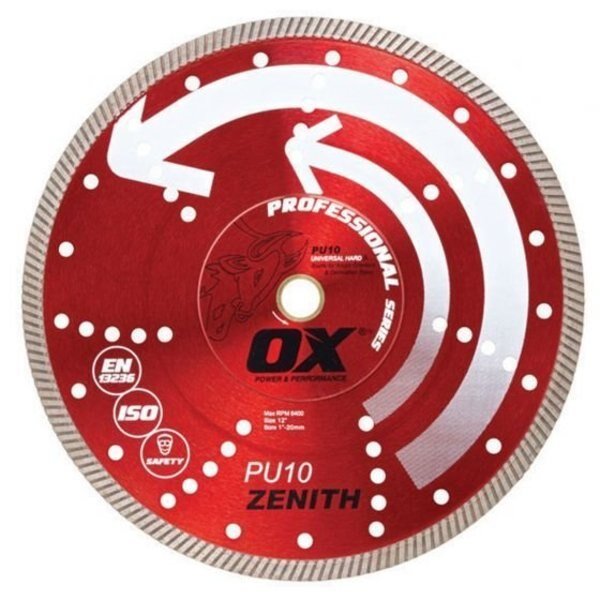 Pro Universal 4'' Diamond Blade - 7/8'' - 5/8'' Bore, Ox Tools, Mfr#: OX-PU10-4