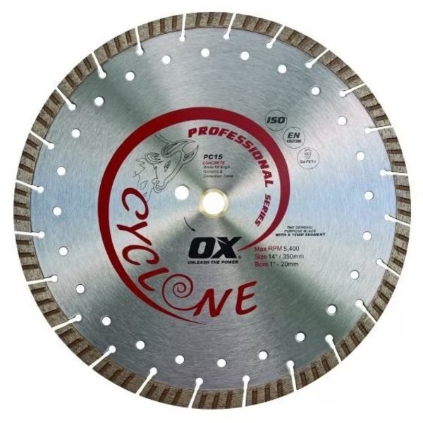 Pro Concrete 4.5'' Diamond Blade - 7/8'' - 5/8'' Bore, Ox Tools, Mfr#: OX-PC15-4.5