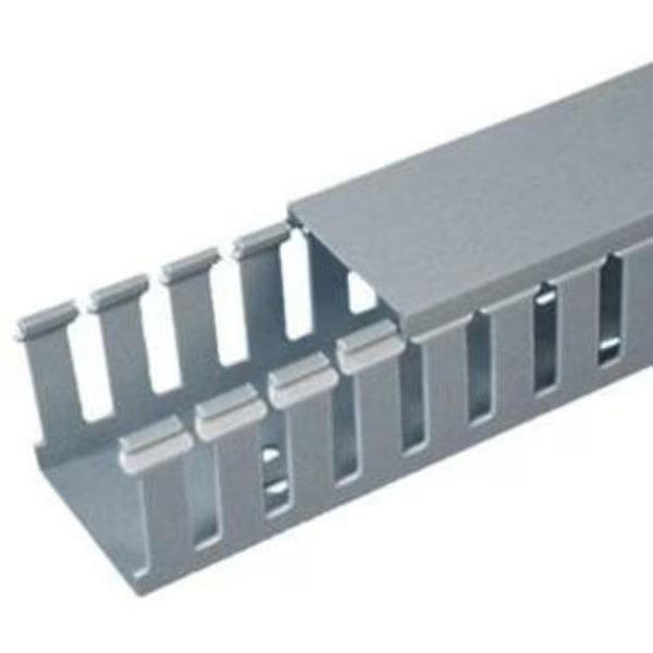 Base Wiring Duct, Type G, Wide Slot, Black, 2" x 4" x 1' (6-Pack), Panduit, Mfr#: G2X4BL6