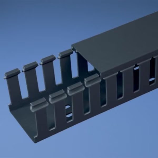 Base Wiring Duct, Type G, Wide Slot, Intrinsic Blue, 1" x 2" x 1' (6-Pack), Panduit, Mfr#: G1X2IB6