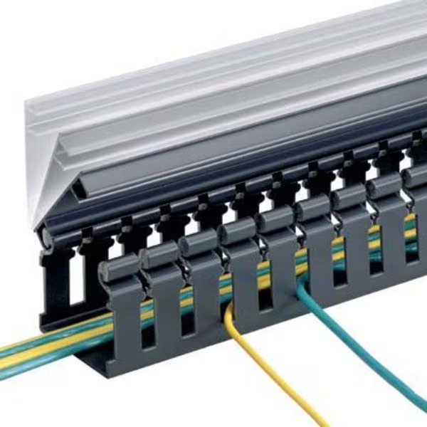 Hinged Cover Wide Slot Duct, Black, 2" x 2" x 1' (6-Pack), Panduit, Mfr#: H2X2BL6