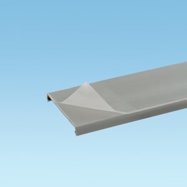 Flushed Duct Cover, PVC, 0.5" x 1' (6-Pack), Light Gray, Protective Film, Panduit, Mfr#: C.5LG6-F