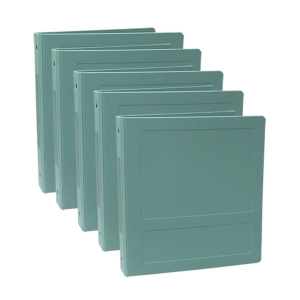 1 Inch Side Open 3 Ring Binder In Seafoam, PK5, Omnimed, Mfr#: 205002-SA5