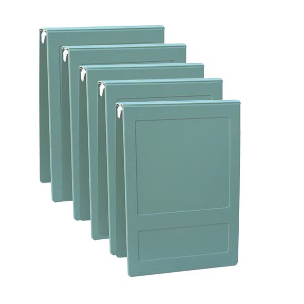 2 Inch Top Open 3 Ring Binder In Seafoam Green, PK5, Omnimed, Mfr#: 205008-3SG5