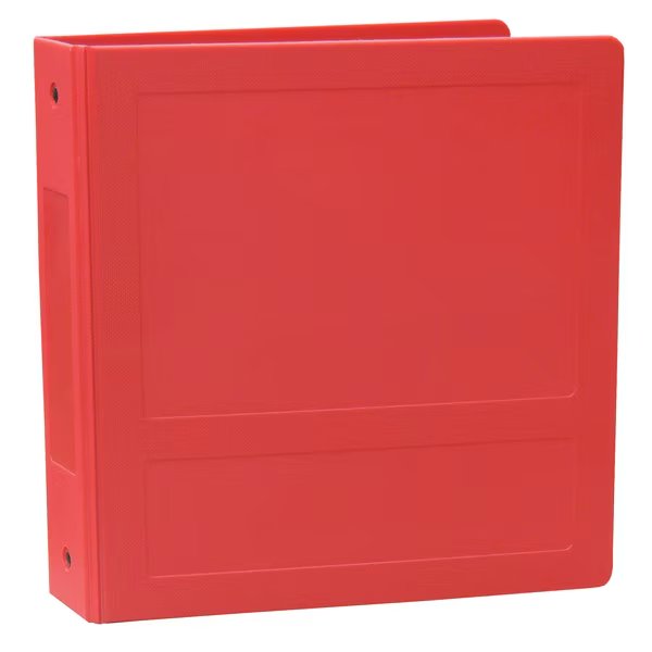 2.5 Inch Side Open 3 Ring Binder In Ruby, PK5, Omnimed, Mfr#: 205020-RU5
