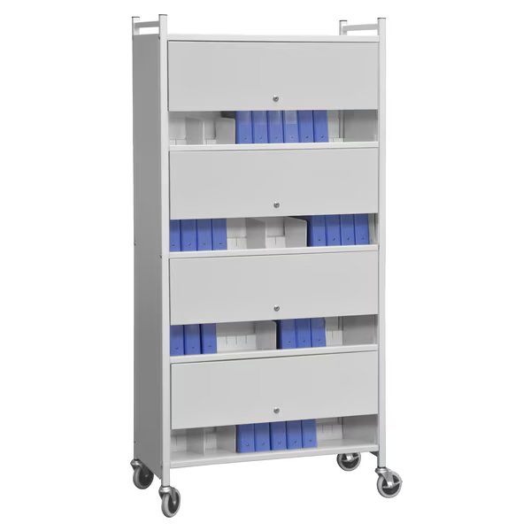 Hippa Compliant Versa Chart Rack In Light Gray (60 Chart Capacity) (70, Omnimed, Mfr#: 282140-GY