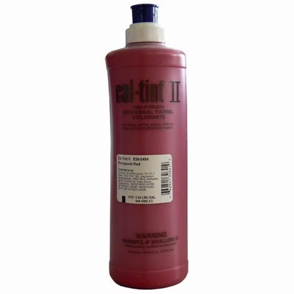 16 Oz 830-0494 Permanent Red Cal-Tint II Universal Colorant, Cal-Tint Ii, Mfr#: 830-0494