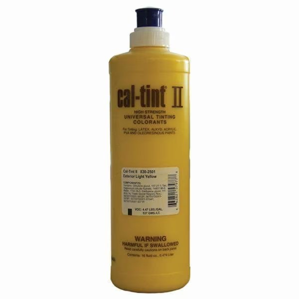 16 Oz 830-2501 Light Yellow Cal-Tint II Universal Colorant, Cal-Tint Ii, Mfr#: 830-2501