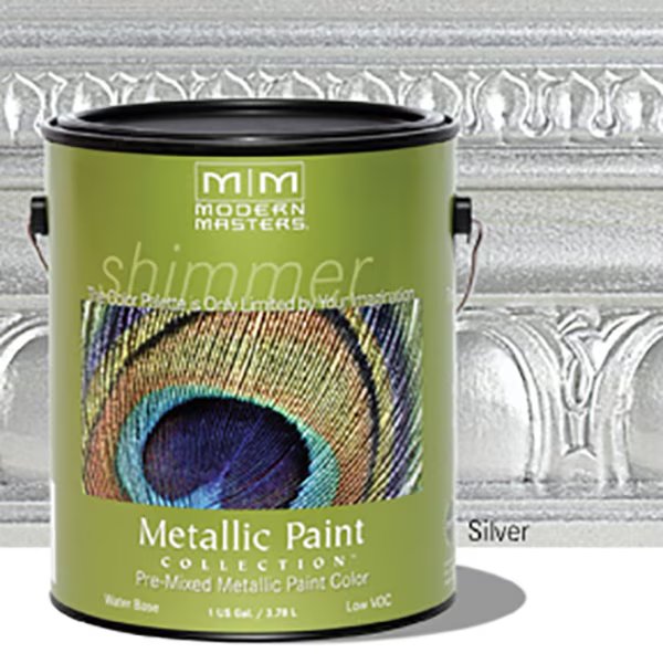 1 Gal Modern Masters ME150 Silver WB Decorative Metallic Paint, Modern Masters, Mfr#: ME150