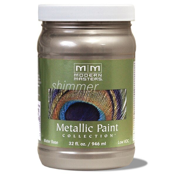 1 Qt Modern Masters ME221 Warm Silver WB Decorative Metallic Paint, Modern Masters, Mfr#: ME221
