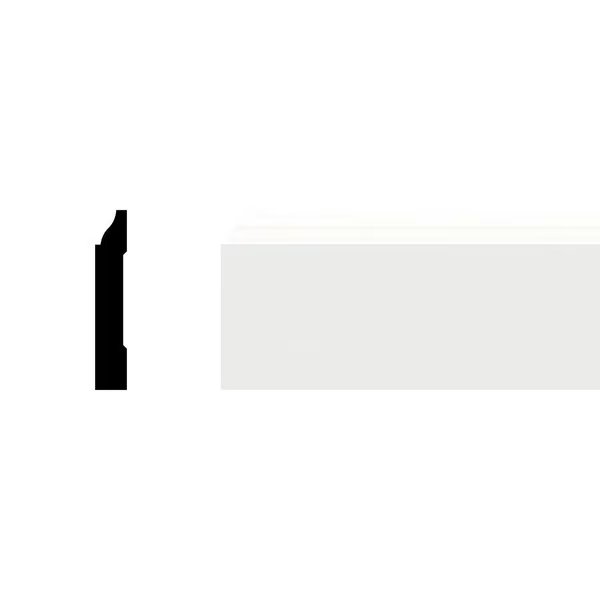 WM623 - 3 1/4"H x 1/2"P x 96"L Base Moulding, PVC, Ekena Millwork, Mfr#: WM623X96SWPV