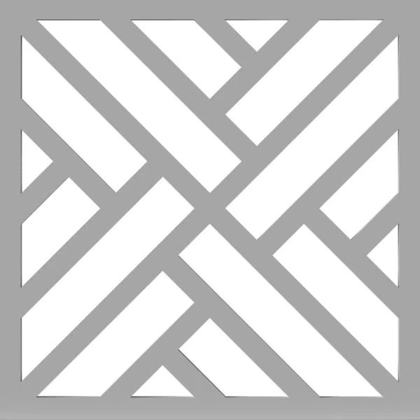 1 1/4"D x 36"H x 36"L Decorative Railing Insert, Chippendale Pattern 1 for 42" Overall Rail Height, Ekena Millwork, Mfr#: EC01X36X36DICH1