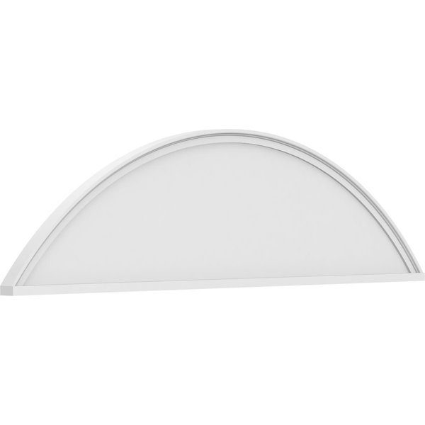 Segment Arch Smooth Architectural Grade PVC Pediment, 68"W x 18"H x 2"P, Ekena Millwork, Mfr#: PEDPS068X180SEG00