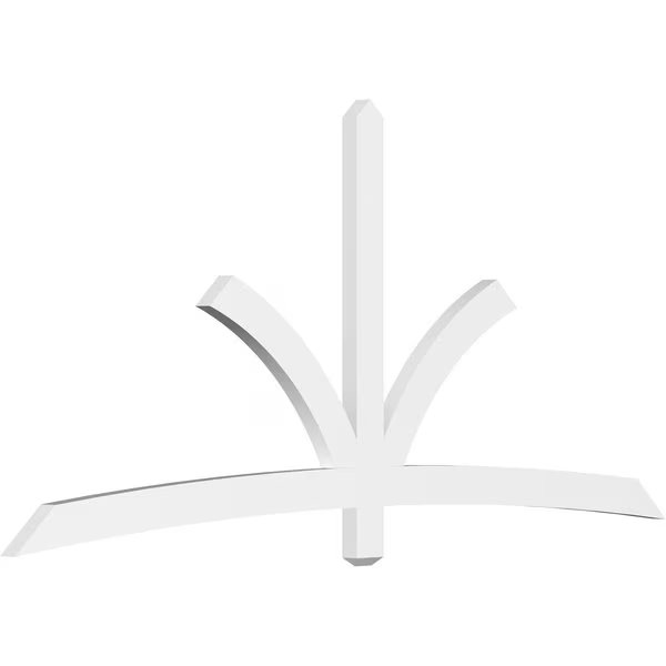 Davenport Architectural Grade PVC Gable Bracket, 96"W x 44"H x 2"D x 4"F, 11/12 Pitch, Ekena Millwork, Mfr#: GBP096X44X0204DAV00
