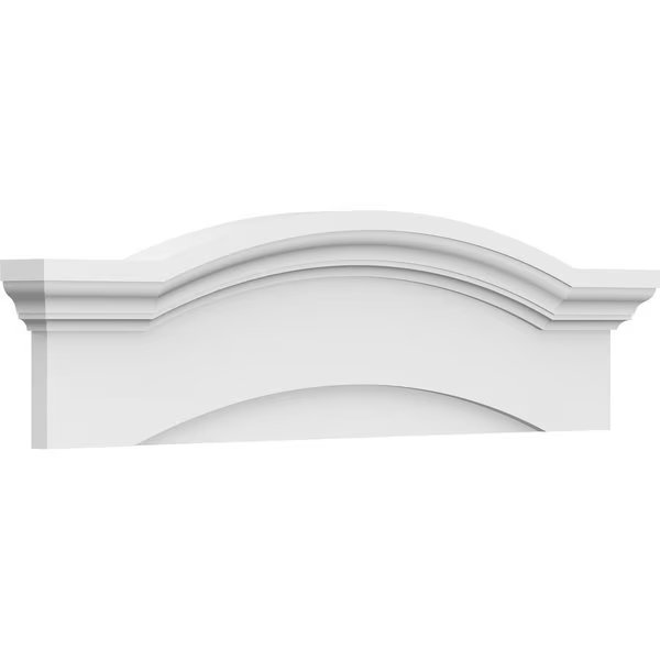 Eyebrow Architectural Grade PVC Pediment, 38"W x 10-1/2"H x 2-3/4"P, Ekena Millwork, Mfr#: PEDP038X105EYE00
