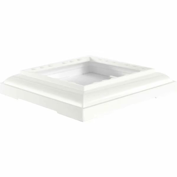 Standard Capital & Base for 12" Endura-Aluminum Fluted Square Columns, Clay Finish, Ekena Millwork, Mfr#: EA12SSENSCTU