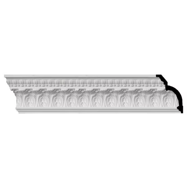 SAMPLE - 7 3/4"H x 5 1/2"P x 9 1/2"F x 12"L Odessa Leaf Dentil Crown Moulding, Ekena Millwork, Mfr#: SAMPLE-MLD07X05X09OD