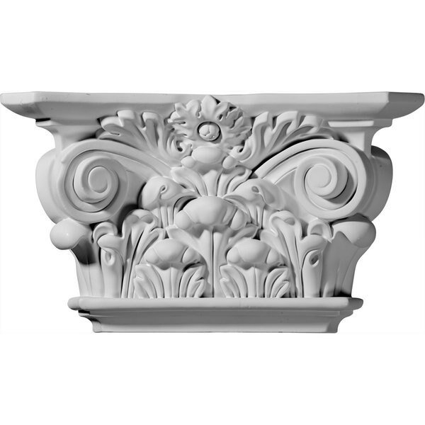 12 1/4"W x 6 7/8"H x 3 1/2"D Acanthus Leaf Capital (Fits Pilasters up to 6 5/8"W x 1 1/8"D), Ekena Millwork, Mfr#: CAP12X06X03AC