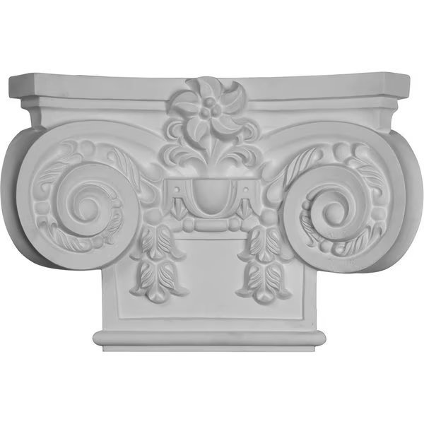 19 5/8"W x 13 3/8"H Large Empire Capital with Necking (Fits Pilasters up to 10 3/4"W x 7/8"D), Ekena Millwork, Mfr#: CAP19X13X05EM