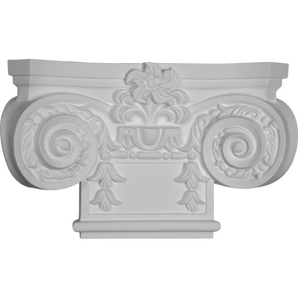 16 7/8"W x 10 1/4"H Small Empire Capital with Necking (Fits Pilasters up to 7 7/8"W x 7/8"D), Ekena Millwork, Mfr#: CAP16X10X04EM